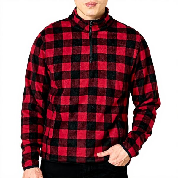 Giacca Invernale Pile Uomo Amazon Essentials Nero Rosso