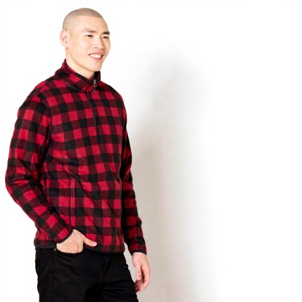 Giacca Invernale Pile Uomo Amazon Essentials Nero Rosso