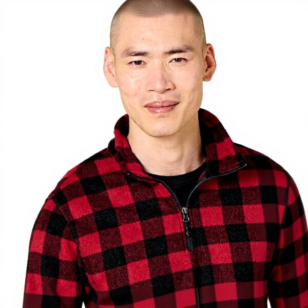 Giacca Invernale Pile Uomo Amazon Essentials Nero Rosso