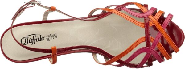 Buffalo Sandali Donna Rosso Tacco 7cm Sintetico Pelle-4
