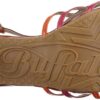 Buffalo Sandali Donna Rosso Tacco 7cm Sintetico Pelle-3
