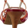 Buffalo Sandali Donna Rosso Tacco 7cm Sintetico Pelle-2