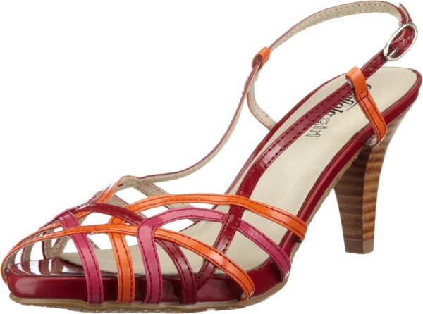 Buffalo Sandali Donna Rosso Tacco 7cm Sintetico Pelle-0