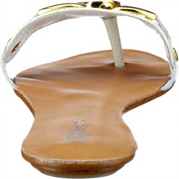 Sandali pelle Buffalo donna bianchi tacco piatto comodi