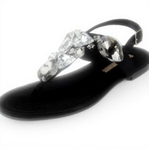 Buffalo Sandali Donna Tela Fibbia Comodo Nero Rosa