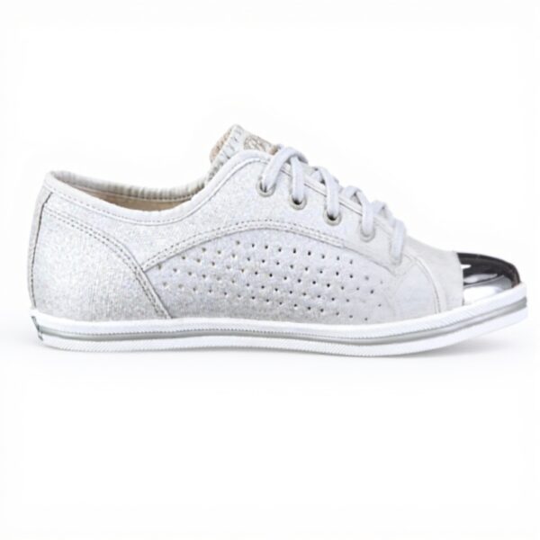 Buffalo Sneaker Donna Canvas Argento Grigio Sportive Casual