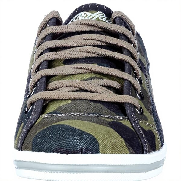 Sneaker casual Buffalo verde canvas donna scarpe sportive