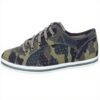 Sneaker casual Buffalo verde canvas donna scarpe sportive