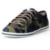 Sneaker casual Buffalo verde canvas donna scarpe sportive