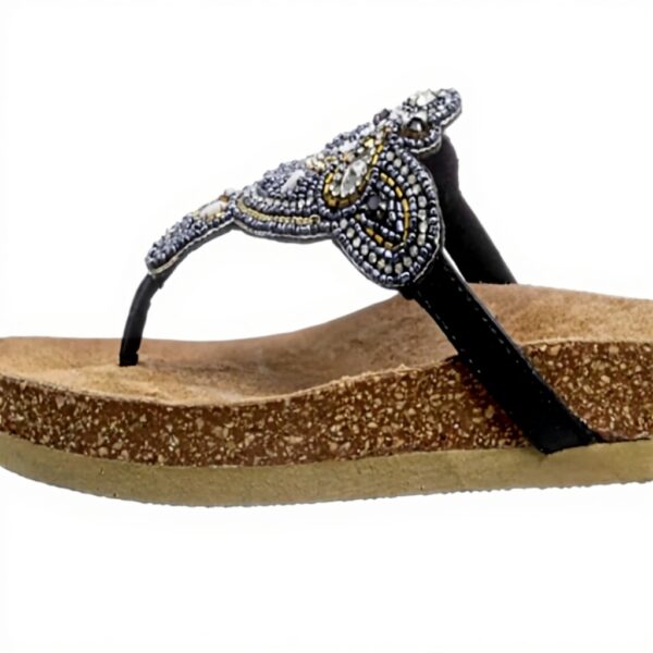 Sandali a punta aperta donna Buffalo pelle nero 36 EU