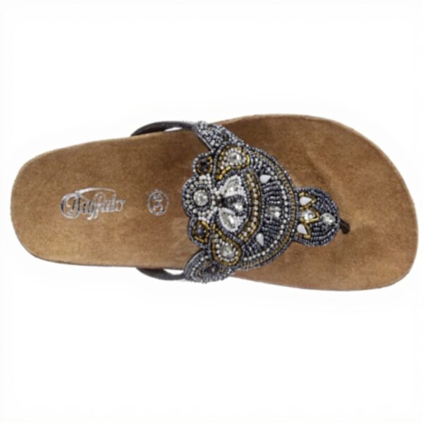 Sandali a punta aperta donna Buffalo pelle nero 36 EU