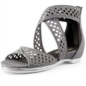 Buffalo Sandali Donna Pelle Arno Grigio Braun Tan60