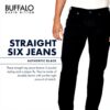 Buffalo David Bitton Jeans Uomo Slim Fit Nero Autentico