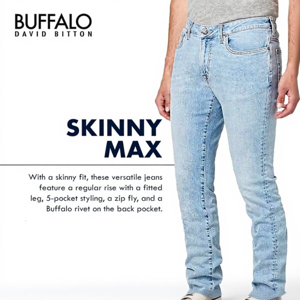 Buffalo David Bitton Jeans Uomo Max Skinny Denim Adatto