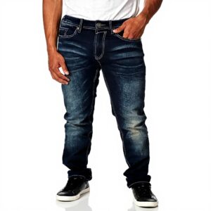 Buffalo David Bitton Jeans Uomo Max Skinny Denim Indaco