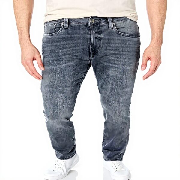 Jeans Uomo Buffalo David Bitton Ash Slim Denim Nero Grigio