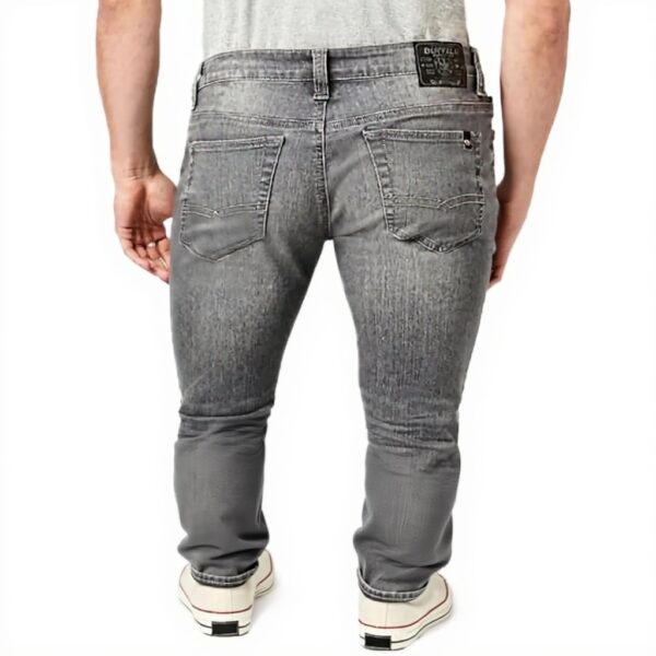 Jeans Uomo Buffalo David Bitton Ash Slim Denim Nero Grigio