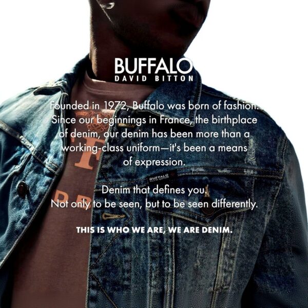 Jeans Uomo Buffalo David Bitton Ash Slim Denim Nero Grigio