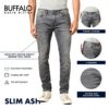 Jeans Uomo Buffalo David Bitton Ash Slim Denim Nero Grigio