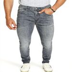 Jeans Skinny Max Uomo Buffalo David Bitton Grigio Fit Slim