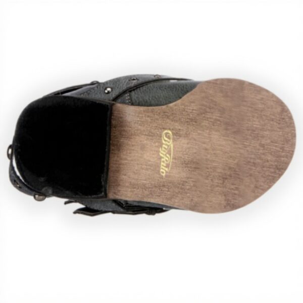 Stivali Donna Buffalo Nero Poliuretano Comodo Casual