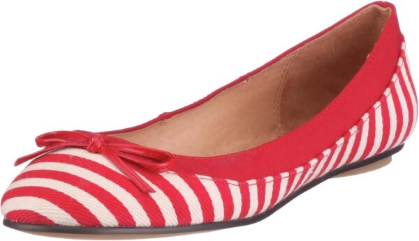 Ballerine Donna Buffalo Girl Rosso Tessuto Intrecciato Pelle-0