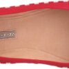 Ballerine Donna Buffalo Girl Rosso Tessuto Intrecciato Pelle-4