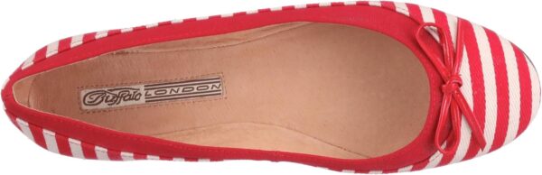 Ballerine Donna Buffalo Girl Rosso Tessuto Intrecciato Pelle-4