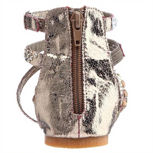 Sandali moda Buffalo Girl Argento sintetico cerniera donna