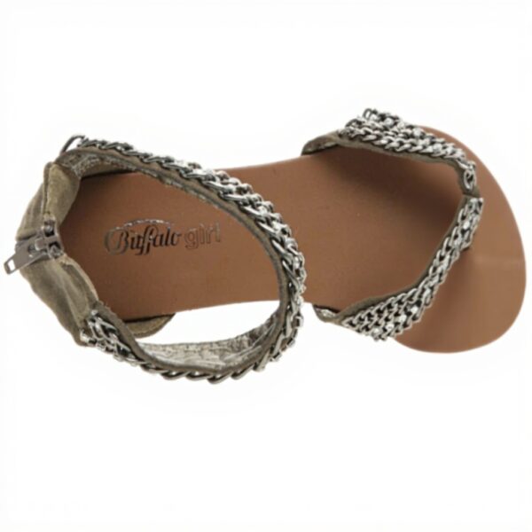 Sandali donna Buffalo Girl 219910 XQLP Marrone tessuto