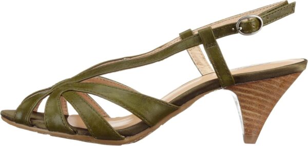 Sandali da Donna Buffalo JS09002 Verde Nero Grigio Tacco-6