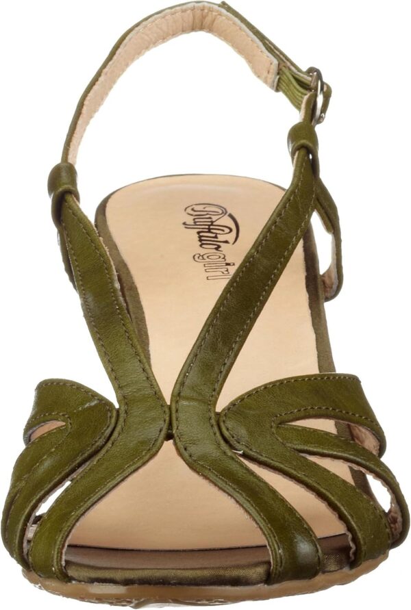 Sandali da Donna Buffalo JS09002 Verde Nero Grigio Tacco-1