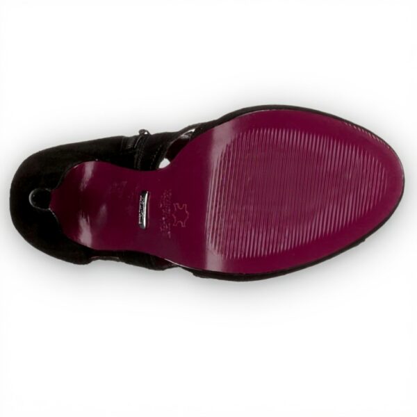 Sandali Donna Buffalo Pelle Suede Tacco Stiletto Nero