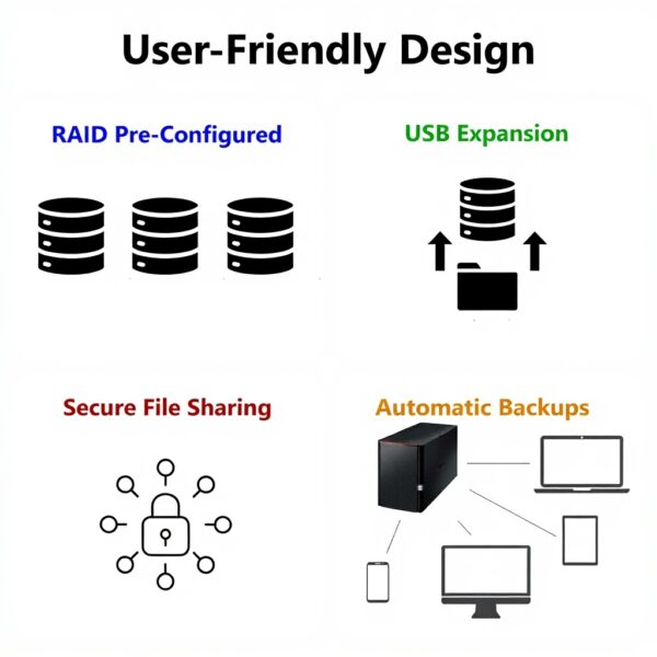 BUFFALO LinkStation 220 4TB NAS archiviazione cloud backup