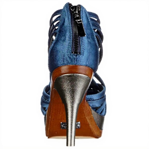 Sandali donna Buffalo London tacco stiletto Blu Petroleo