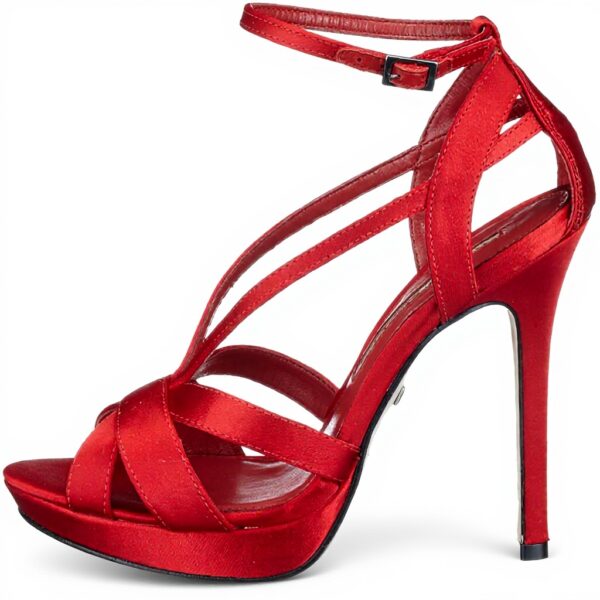 Sandali Buffalo London Tacco Stiletto Rosso Moda Donna
