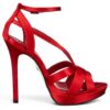 Sandali Buffalo London Tacco Stiletto Rosso Moda Donna