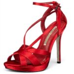 Sandali Buffalo London Tacco Stiletto Rosso Moda Donna