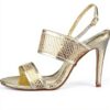 Buffalo Sandali Donna Tacco Stiletto Gold PU Snake