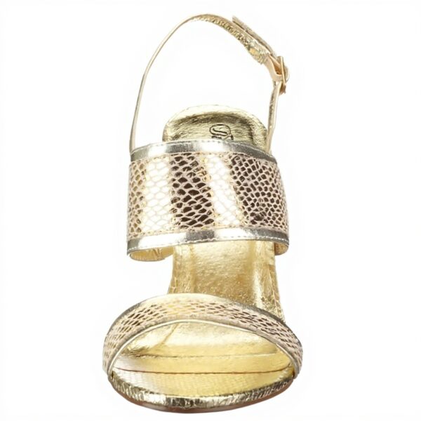 Buffalo Sandali Donna Tacco Stiletto Gold PU Snake