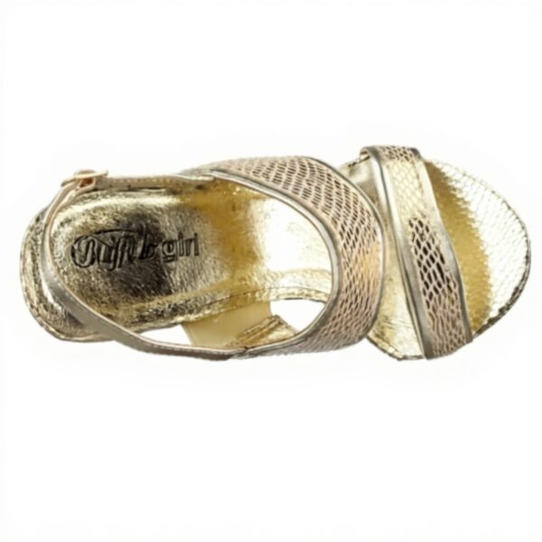 Buffalo Sandali Donna Tacco Stiletto Gold PU Snake