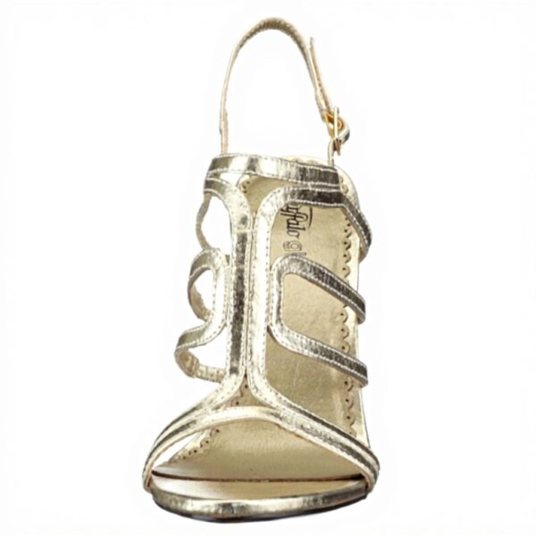 Sandali Buffalo donna metallizzati PU tacco 10 cm