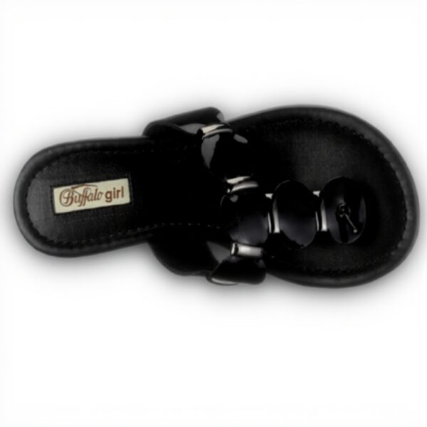 Buffalo Sandali Donna Vernice Piatto Nero Viola 309-9152