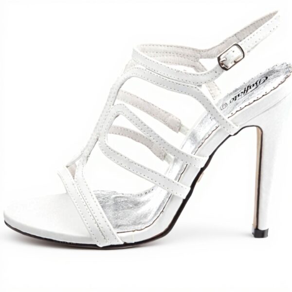 Buffalo Sandali Donna PU Tacco Cono Bianco Moda