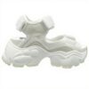 Sandali Donna Buffalo Binary 0 Zeppa Bianco Memory Foam