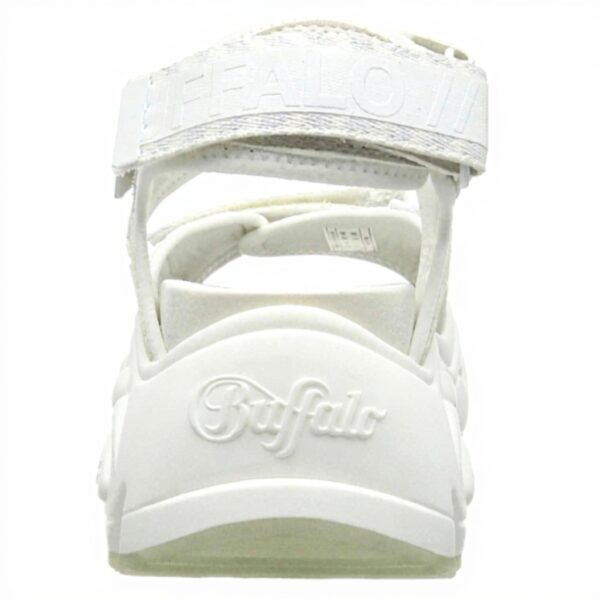 Sandali Donna Buffalo Binary 0 Zeppa Bianco Memory Foam