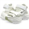Sandali Donna Buffalo Binary 0 Zeppa Bianco Memory Foam