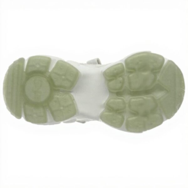 Sandali Donna Buffalo Binary 0 Zeppa Bianco Memory Foam