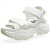 Sandali Donna Buffalo Binary 0 Zeppa Bianco Memory Foam