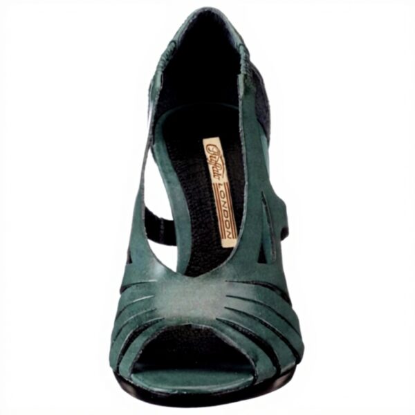 Sandali donna Buffalo Semi Cromo pelle tacco cono blu